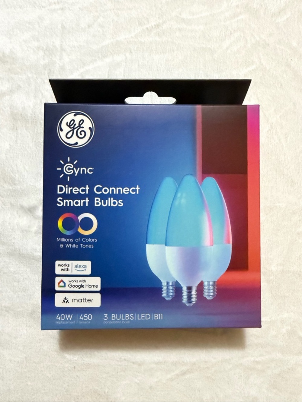 GE Cync Direct Connect Smart LED Bulbs 3 Pack